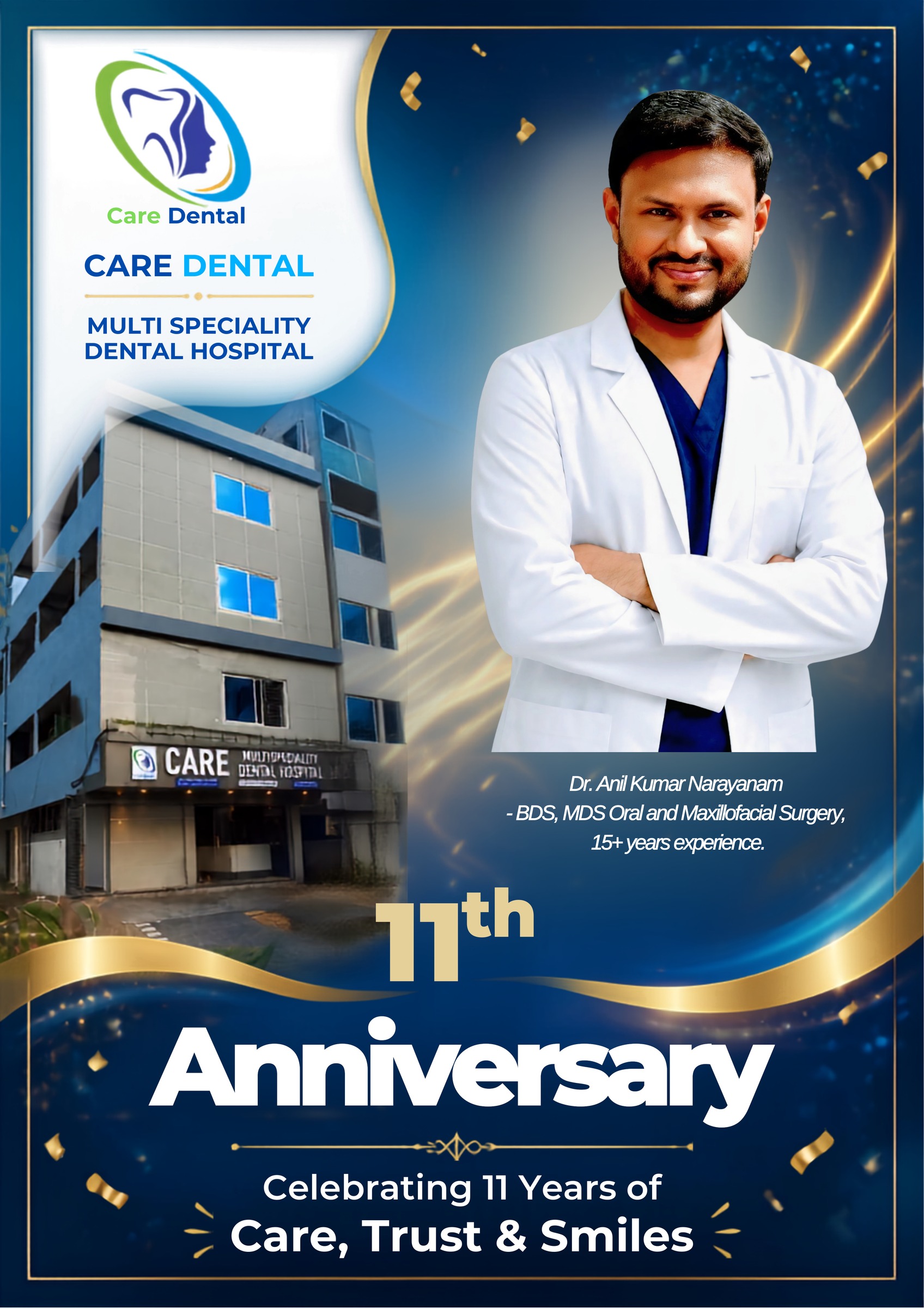 Care Multi Speciality Dental Hospital — 11th Anniversary Celebration, Dr. Anil Kumar Narayanam